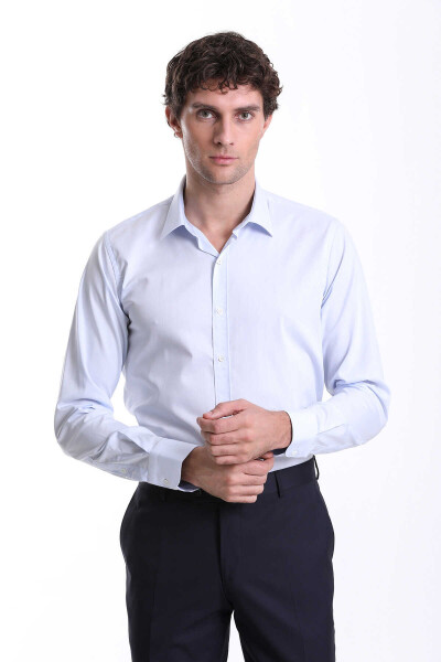 Mavi Comfort Fit 100% Pamuklu Slim Yaka Uzun Kollu Klasik Gömlek 