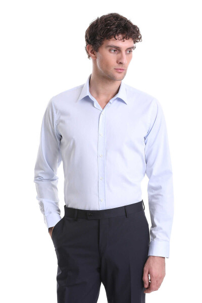 Mavi Comfort Fit 100% Pamuklu Slim Yaka Uzun Kollu Klasik Gömlek - 3