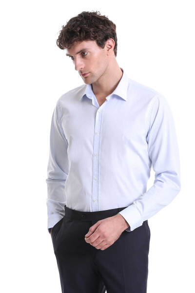 Mavi Comfort Fit 100% Pamuklu Slim Yaka Uzun Kollu Klasik Gömlek - 4