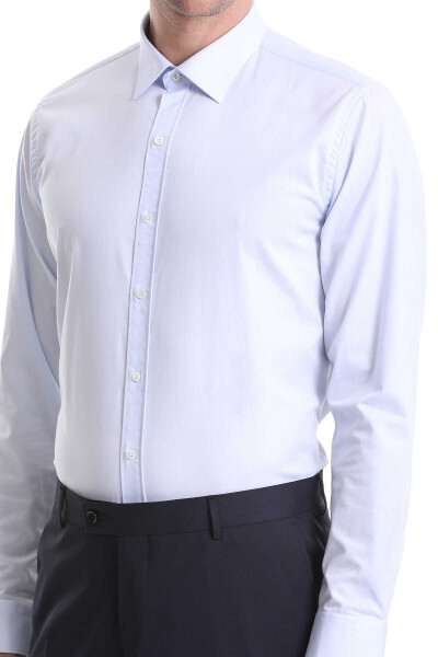Mavi Comfort Fit 100% Pamuklu Slim Yaka Uzun Kollu Klasik Gömlek - 5