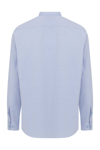 Mavi Armürlü Klasik Gömlek - 2