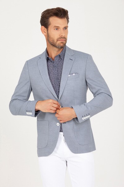 Mavi Slim Fit Spor Ceket - 1