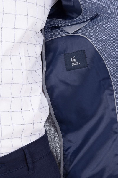 Mavi Slim Fit Desenli Ceket - 15