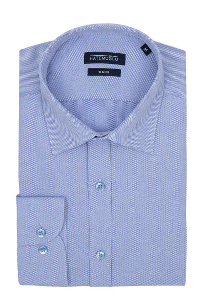 Mavi Slim Fit Spor Gömlek - 1