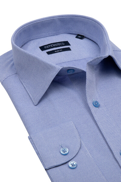 Mavi Slim Fit Spor Gömlek - 4