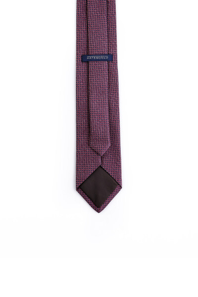 Mavi Desenli Klasik Micro Kravat - 4