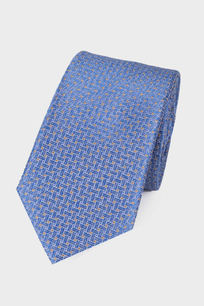 Mavi Desenli Kravat - 1