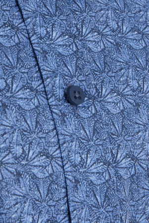 Mavi Comfort Fit Baskılı 100% Pamuk Düğmeli Yaka Uzun Kollu Casual Gömlek - Thumbnail