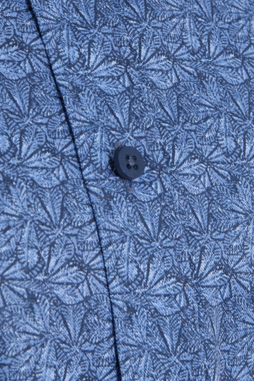 Mavi Comfort Fit Baskılı 100% Pamuk Düğmeli Yaka Uzun Kollu Casual Gömlek - Thumbnail (2)