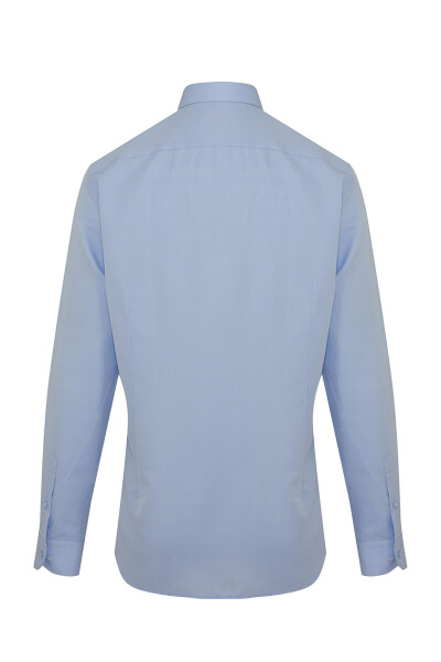 Mavi Comfort Fit Uzun Kol Pamuklu Desenli Klasik Gömlek - 2