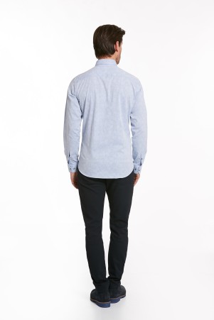 Mavi Comfort Fit Baskılı 100% Pamuk Slim Yaka Uzun Kollu Casual Gömlek - Thumbnail