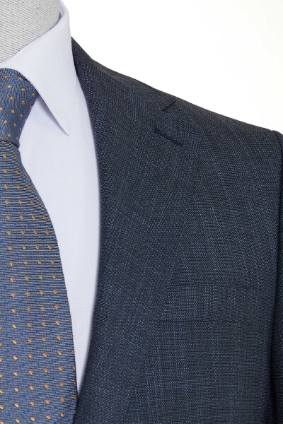 Mavi Desenli Takım Elbise - 3