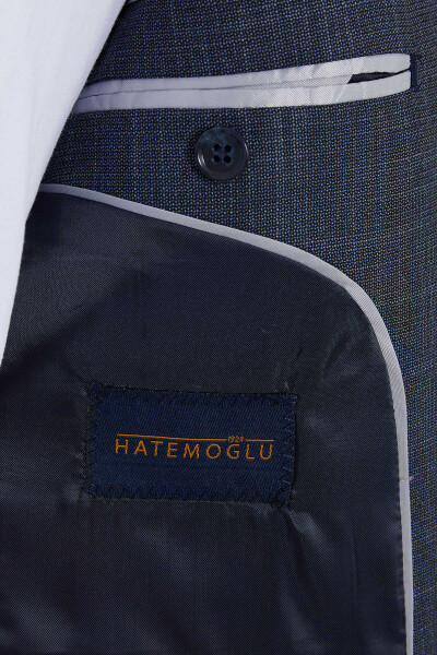 Mavi Desenli Takım Elbise - 4