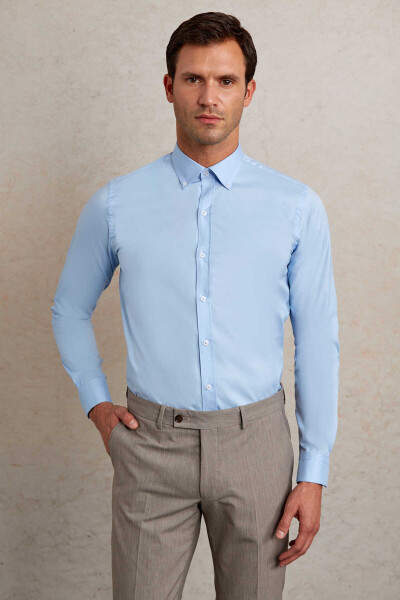 Mavi Comfort Fit 100% Pamuk Düğmeli Yaka Uzun Kollu Casual Gömlek 