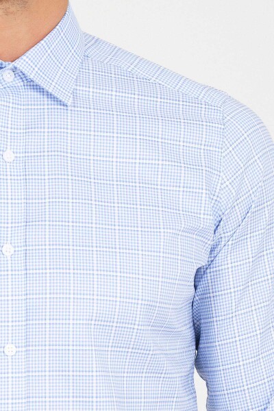 Mavi Slim Fit Kareli 100% Pamuk Uzun Kol Spor Gömlek - 4