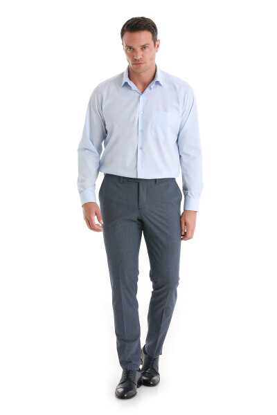 Mavi Klasik Fit Slim Yaka Pamuklu Uzun Kollu Klasik Gömlek - 2