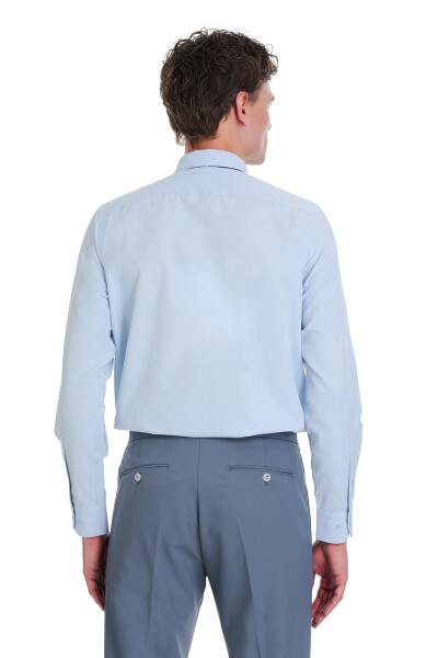 Mavi Klasik Fit Slim Yaka Uzun Kollu Pamuklu Gömlek - 5