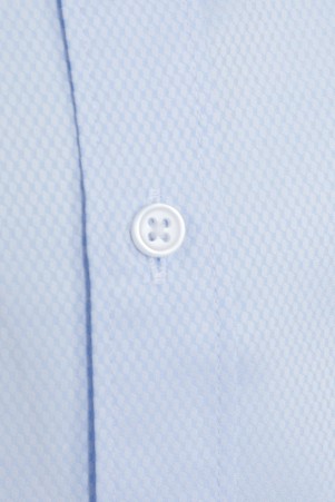 Mavi Comfort Fit Desenli 100% Pamuk Slim Yaka Manşetli Uzun Kol Klasik Gömlek - Thumbnail