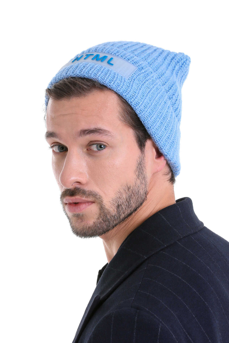 Mavi Pamuklu Örgü Bere - HTML (1)