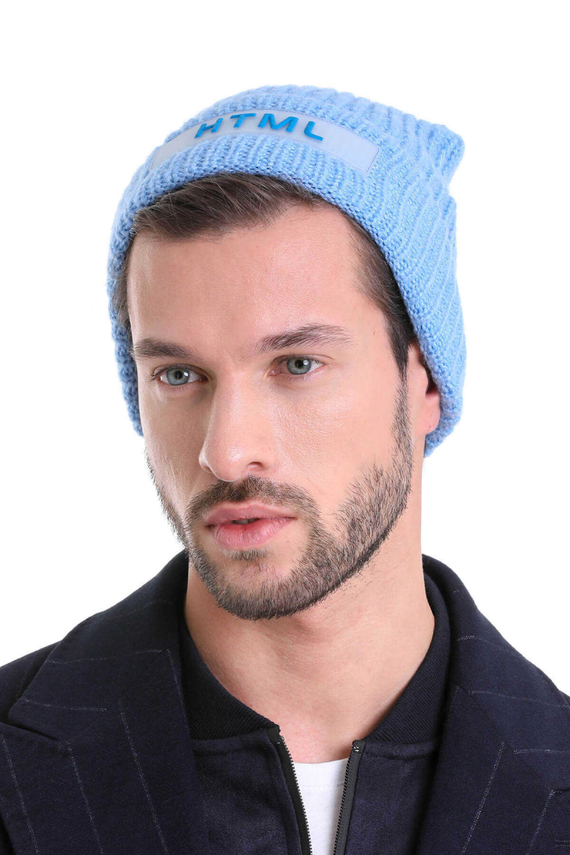 Mavi Pamuklu Örgü Bere - HTML (1)