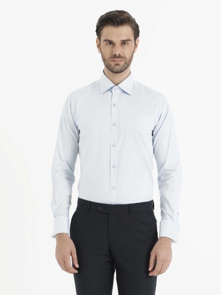 Mavi Slim Fit Gömlek - 1