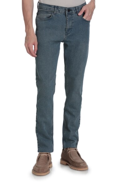 Mavi Rahat Kesim 5 Cep Pamuklu Kot Pantolon - 3