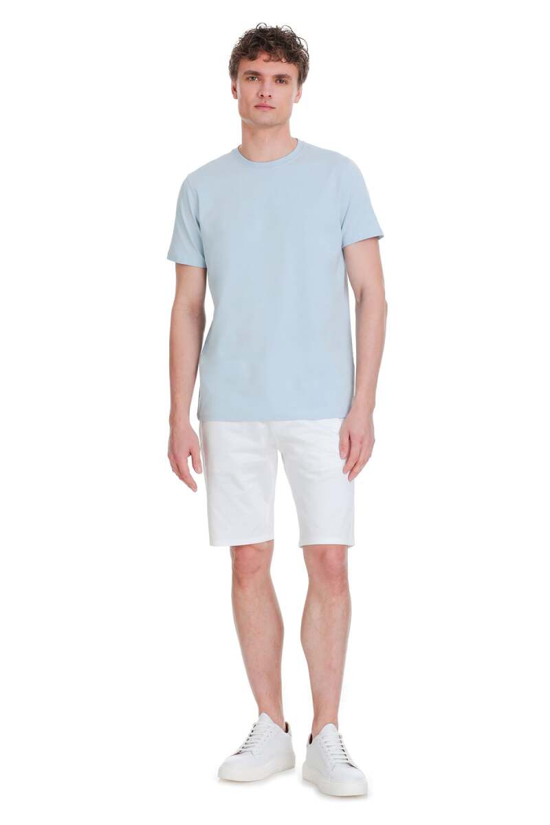 Mavi Regular Fit Bisiklet Yaka Pamuklu Tişört - HTML (1)