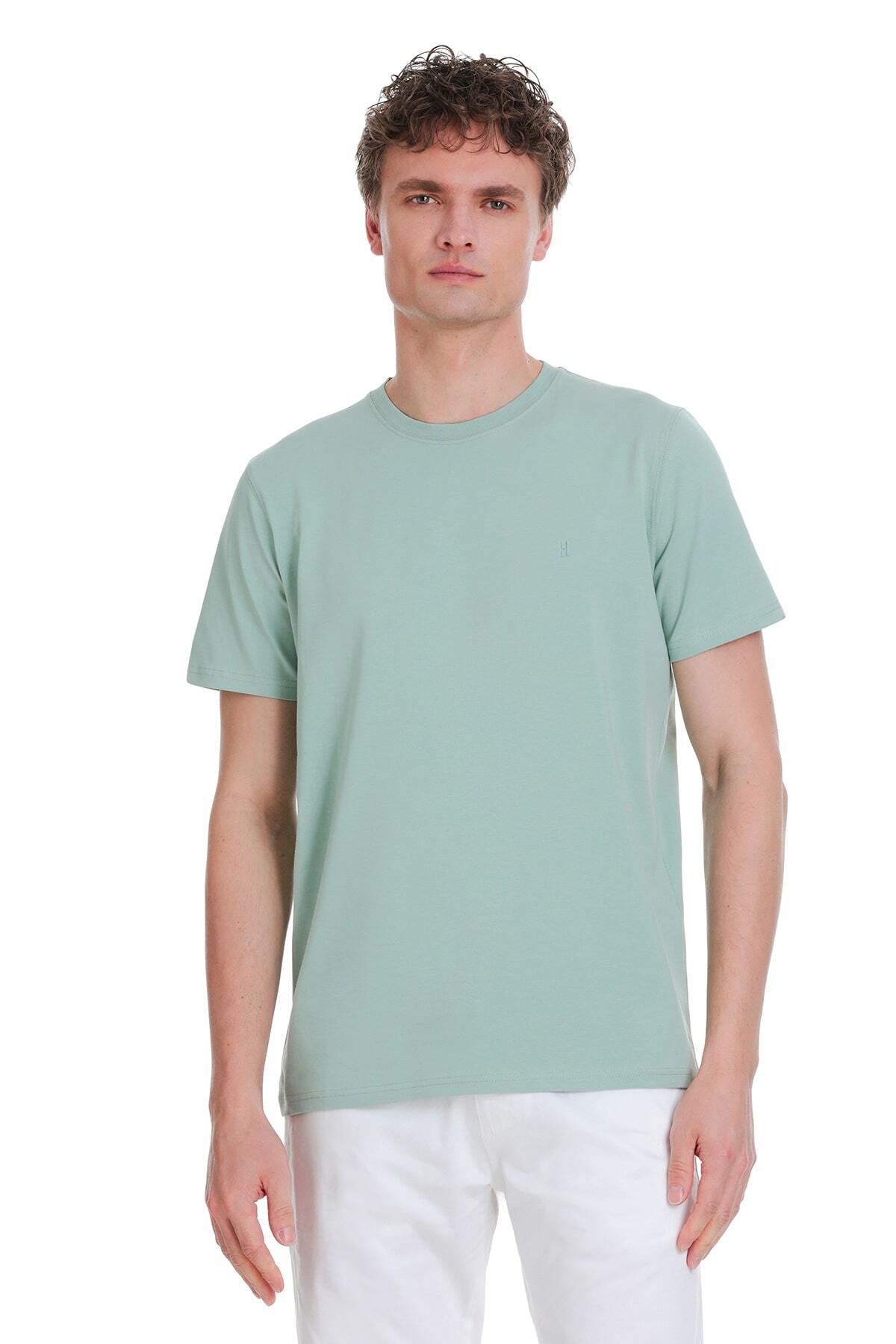 Mavi Regular Fit Bisiklet Yaka Pamuklu Tişört - 1