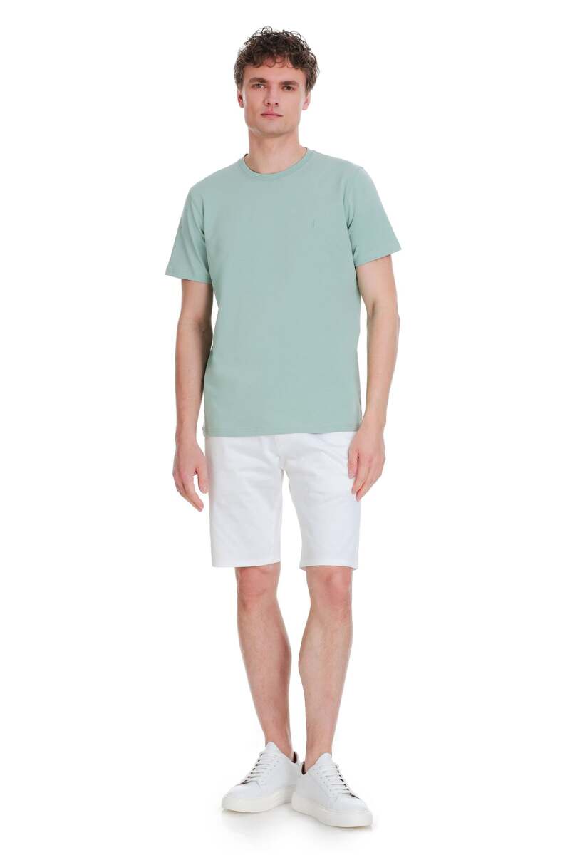 Mavi Regular Fit Bisiklet Yaka Pamuklu Tişört - HTML (1)