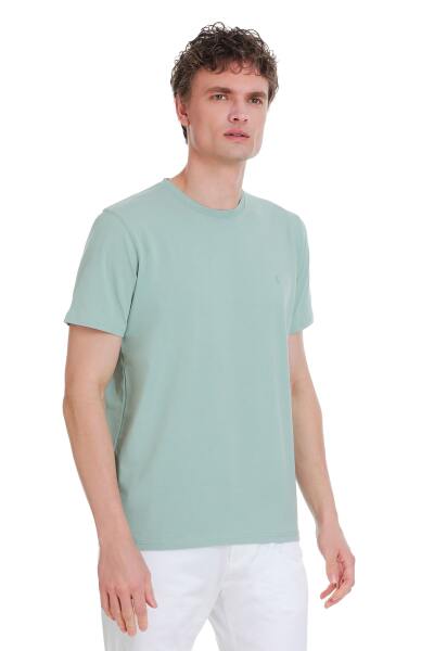 Mavi Regular Fit Bisiklet Yaka Pamuklu Tişört - 3