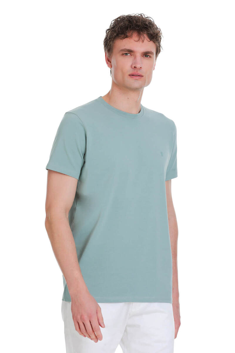 Mavi Regular Fit Bisiklet Yaka Pamuklu Tişört - HTML (1)