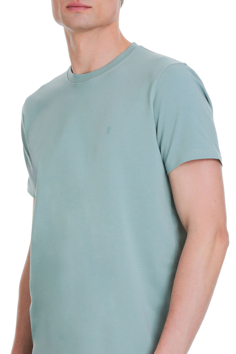 Mavi Regular Fit Bisiklet Yaka Pamuklu Tişört - HTML (1)