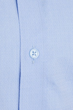 Mavi Regular Fit Uzun Kol %100Pamuk Desenli Gömlek - Thumbnail