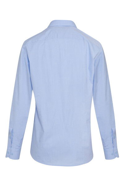 Mavi Regular Fit Uzun Kol %100Pamuk Desenli Gömlek - 4