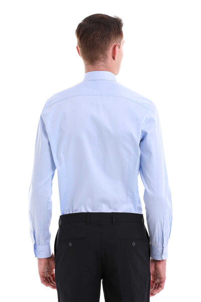 Mavi Regular Fit 100% Pamuklu Slim Yaka Uzun Kollu Klasik Gömlek - 6