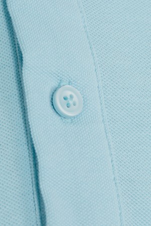 Mavi Regular Fit Düz 100% Pamuk Polo Yaka Tişört - Thumbnail