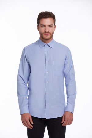 Mavi Regular Fit Desenli Pamuklu Slim Yaka Uzun Kollu Klasik Gömlek - 6