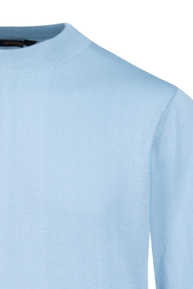 Mavi Regular Fit Yarım Balıkçı Yaka Yünlü Kazak - Hatemoğlu (1)