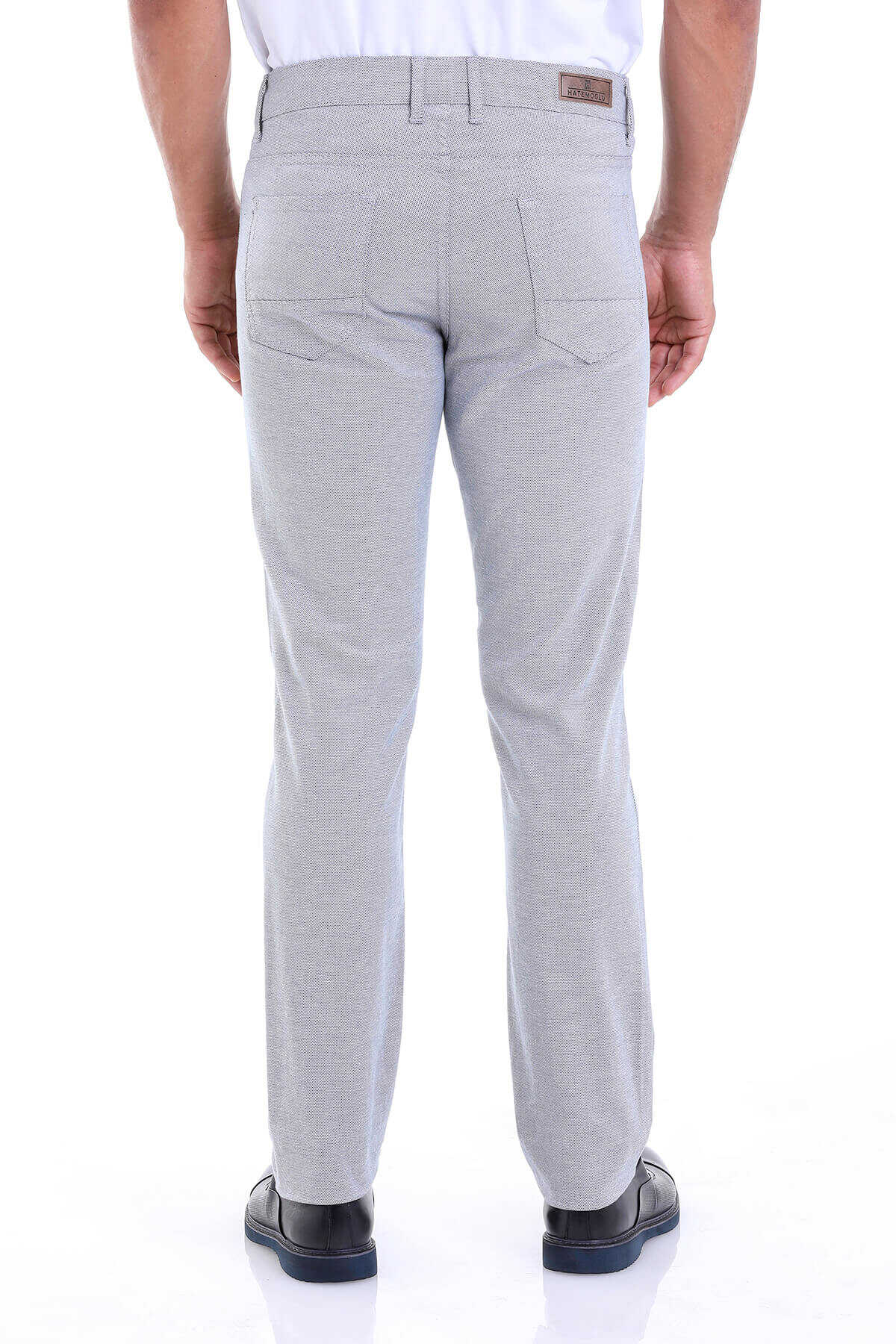 Gri Regular Fit Desenli Pamuklu 5 Cep Kanvas Pantolon - 6