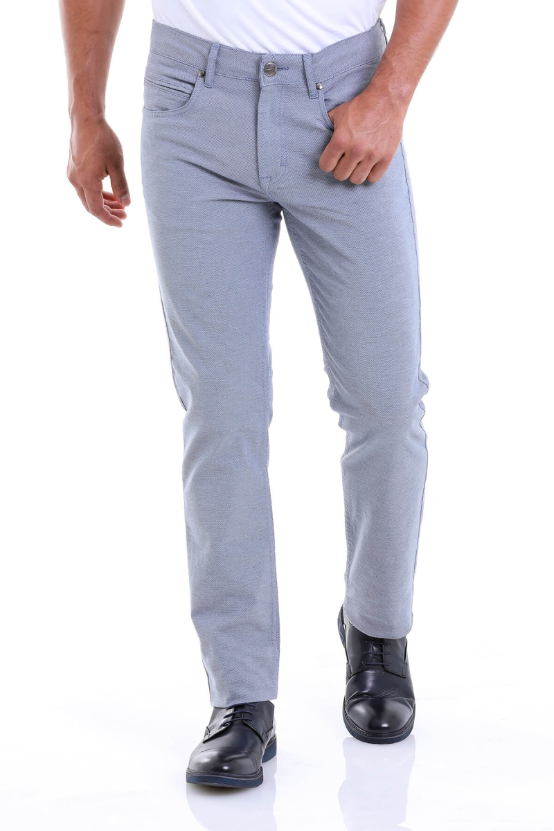Mavi Regular Fit Desenli Pamuklu 5 Cep Kanvas Pantolon - Hatemoğlu
