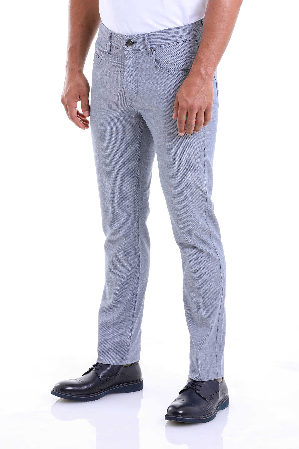 Mavi Regular Fit Desenli Pamuklu 5 Cep Kanvas Pantolon - 2