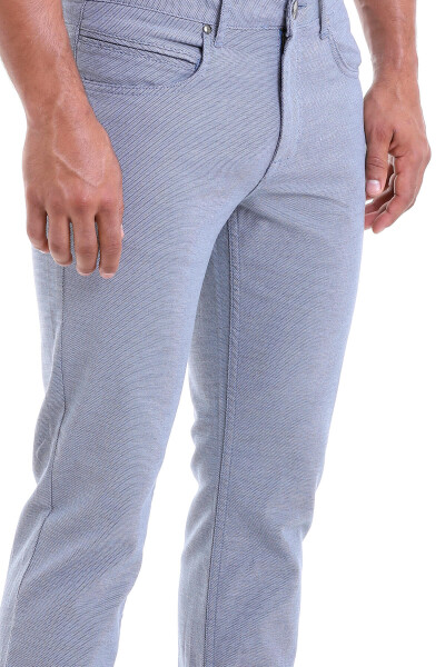 Mavi Regular Fit Desenli Pamuklu 5 Cep Kanvas Pantolon - 3