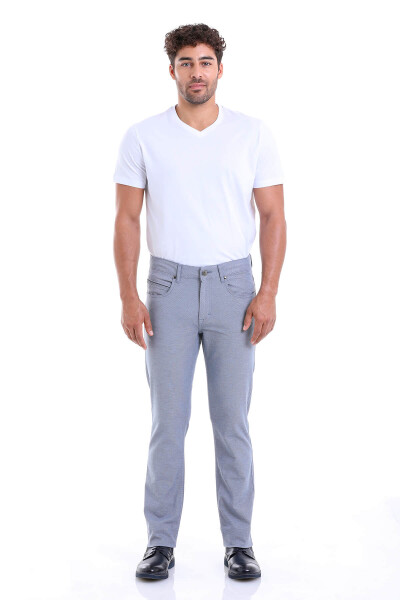 Mavi Regular Fit Desenli Pamuklu 5 Cep Kanvas Pantolon - 4