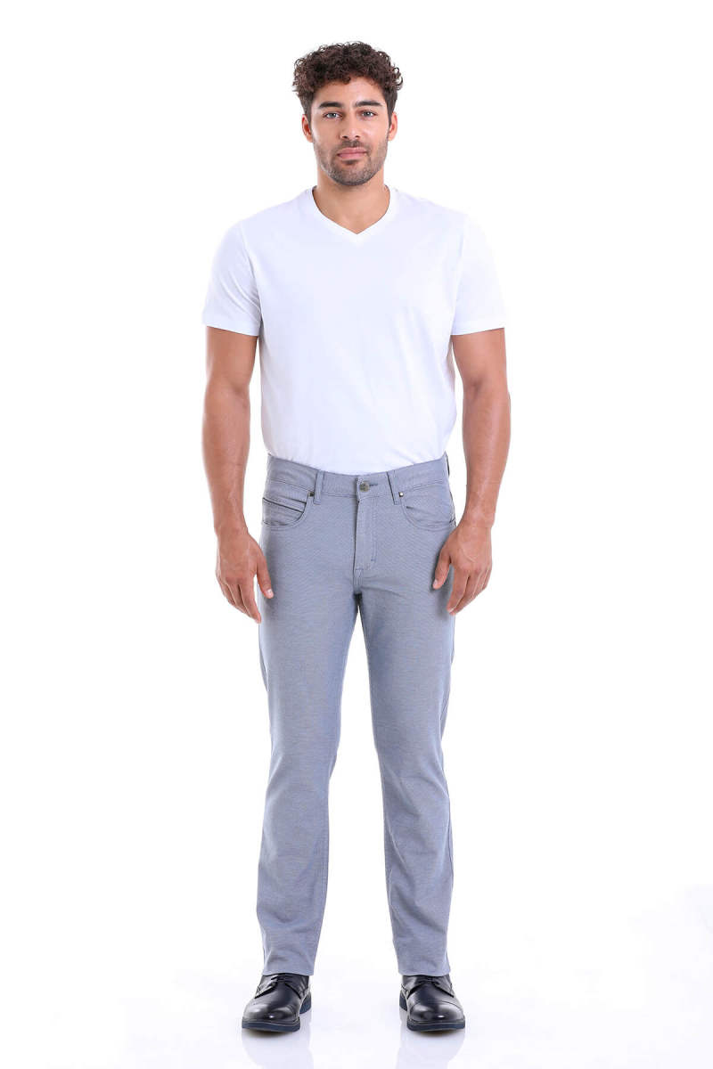 Mavi Regular Fit Desenli Pamuklu 5 Cep Kanvas Pantolon - Hatemoğlu (1)