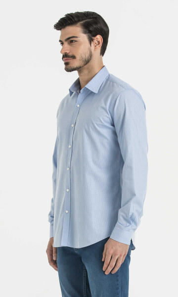 MAVİ D. Slim Fit Desenli Gömlek - 3