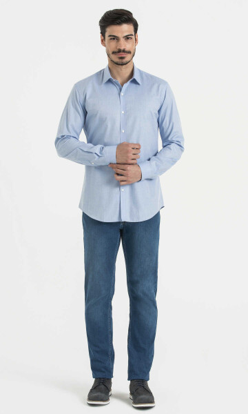 MAVİ D. Slim Fit Desenli Gömlek - 2