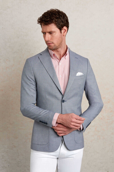 Mavi Slim Fit Mono Yaka Klasik Ceket - 4