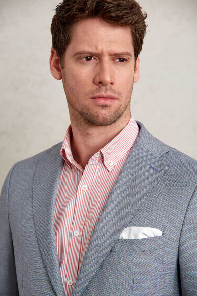 Mavi Slim Fit Mono Yaka Klasik Ceket - 7