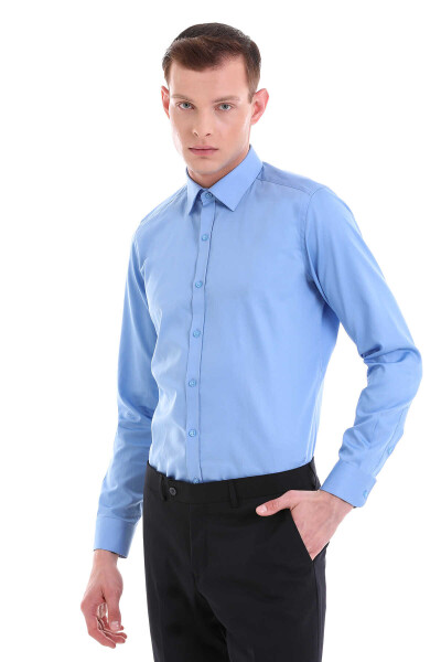Mavi Slim Fit 100% Pamuklu Slim Yaka Uzun Kollu Spor Gömlek - 1