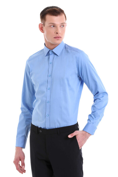 Mavi Slim Fit 100% Pamuklu Slim Yaka Uzun Kollu Spor Gömlek - 3